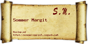 Sommer Margit névjegykártya